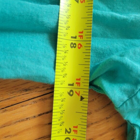 Chicos Womens Embroidered Tunic Top Size 1 Turquoise With Blue Floral Design M - Picture 8 of 8